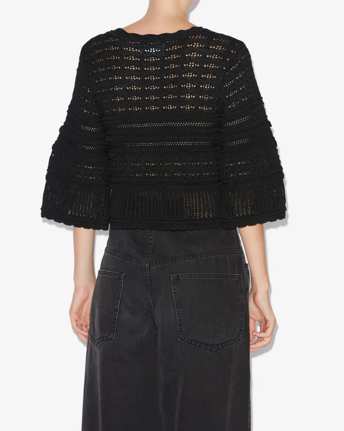 Marant Etoile IM Azelia Openwork Top in Black