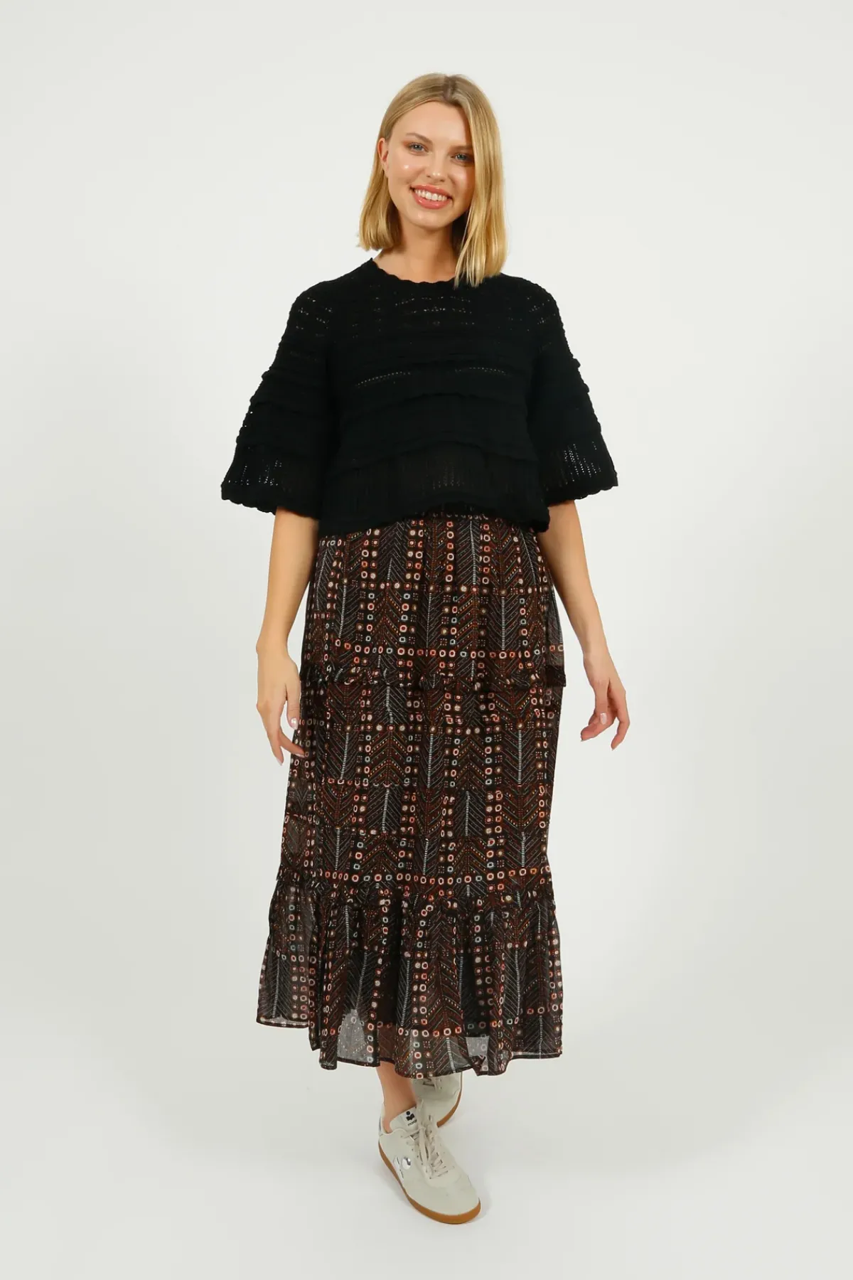 Marant Etoile IM Azelia Openwork Top in Black