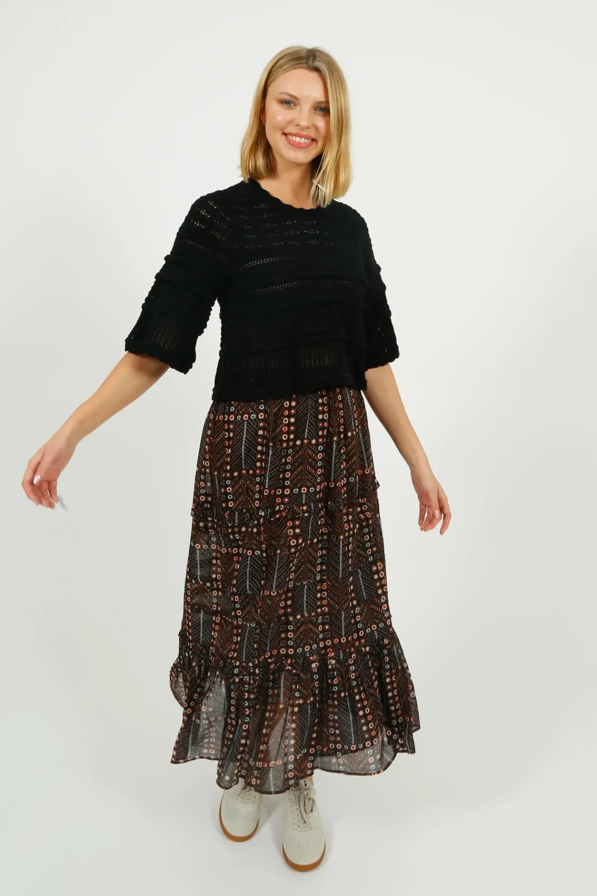 Marant Etoile IM Azelia Openwork Top in Black