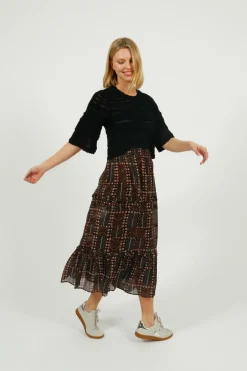 Marant Etoile IM Azelia Openwork Top in Black