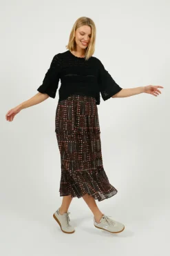 Marant Etoile IM Azelia Openwork Top in Black