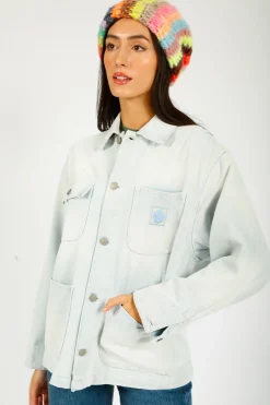 Joshua Saunders JS Denim Jacket in Ice Blue