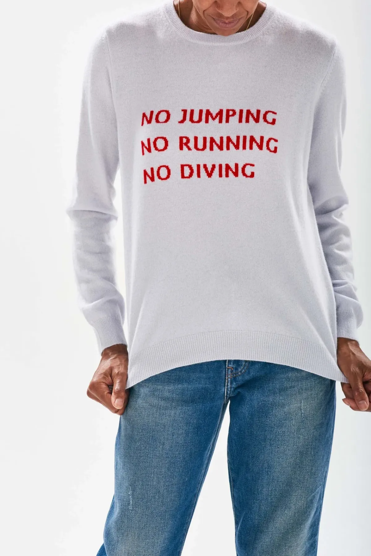 Jumper 1234 JU Don't Do It in Skygrey, Rose