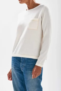 Jumper 1234 JU Pocket Crew in Lily, Dew, Tortoise Shell