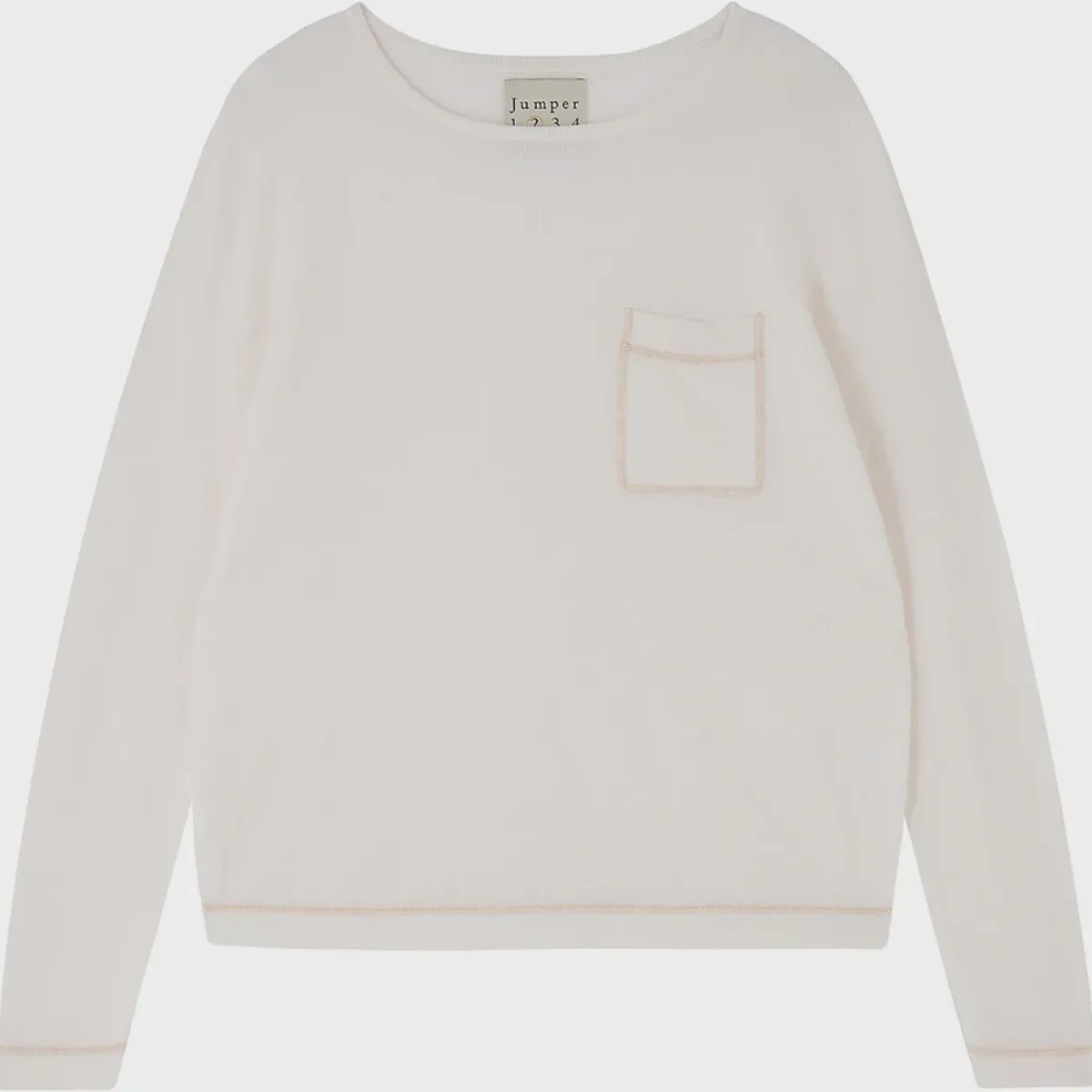 Jumper 1234 JU Pocket Crew in Lily, Dew, Tortoise Shell
