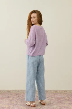Louise Misha LM Abuela Trousers in Blue Onda Stripes