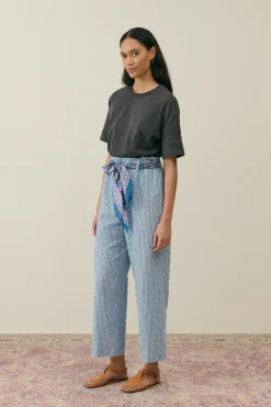 Louise Misha LM Abuela Trousers in Blue Onda Stripes