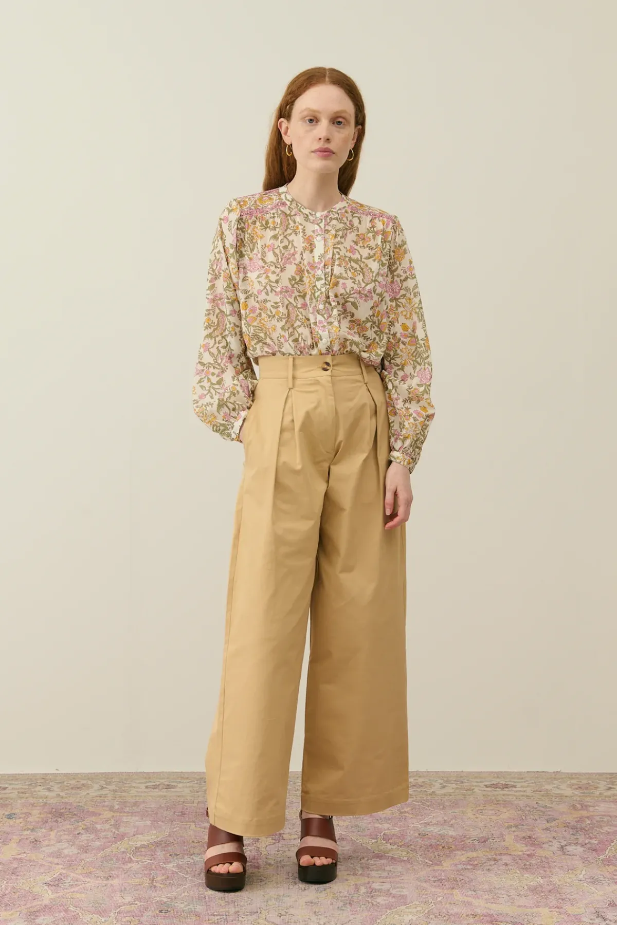 Louise Misha LM Jeanne Shirt in Cream Mimosa Spring