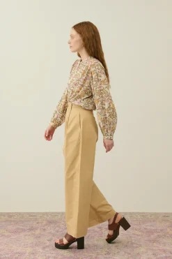Louise Misha LM Jeanne Shirt in Cream Mimosa Spring