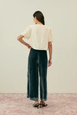 Louise Misha LM Olivia Velvet Pants in Midnight