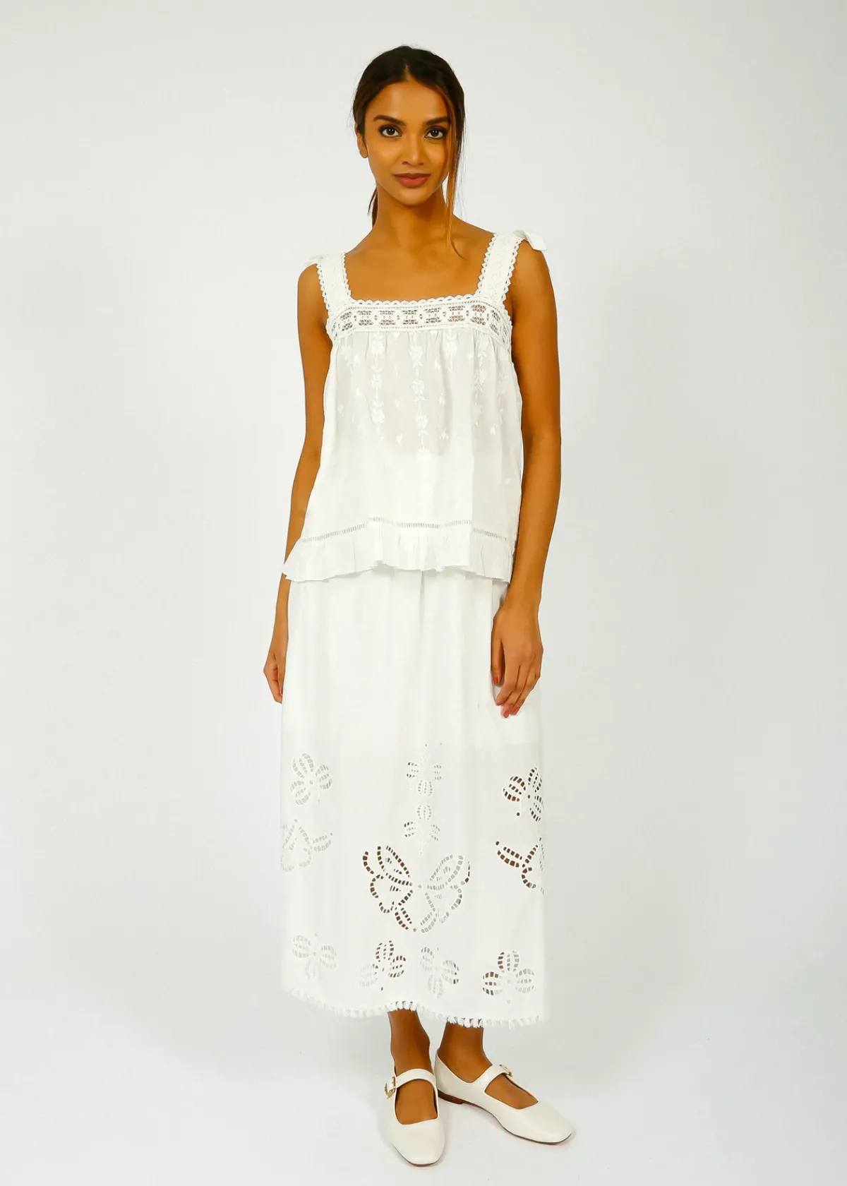 Louise Misha LM Paola Skirt in White