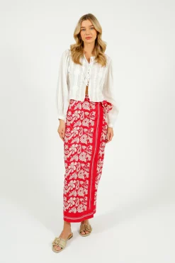 Maison Hotel MAISON H Marina Skirt in Tabasco