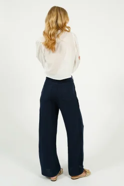 Maison Hotel MAISON H Marisa Linen Pant in Navy