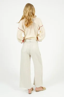 Maison Hotel MAISON H Marisa Linen Pant in Off White