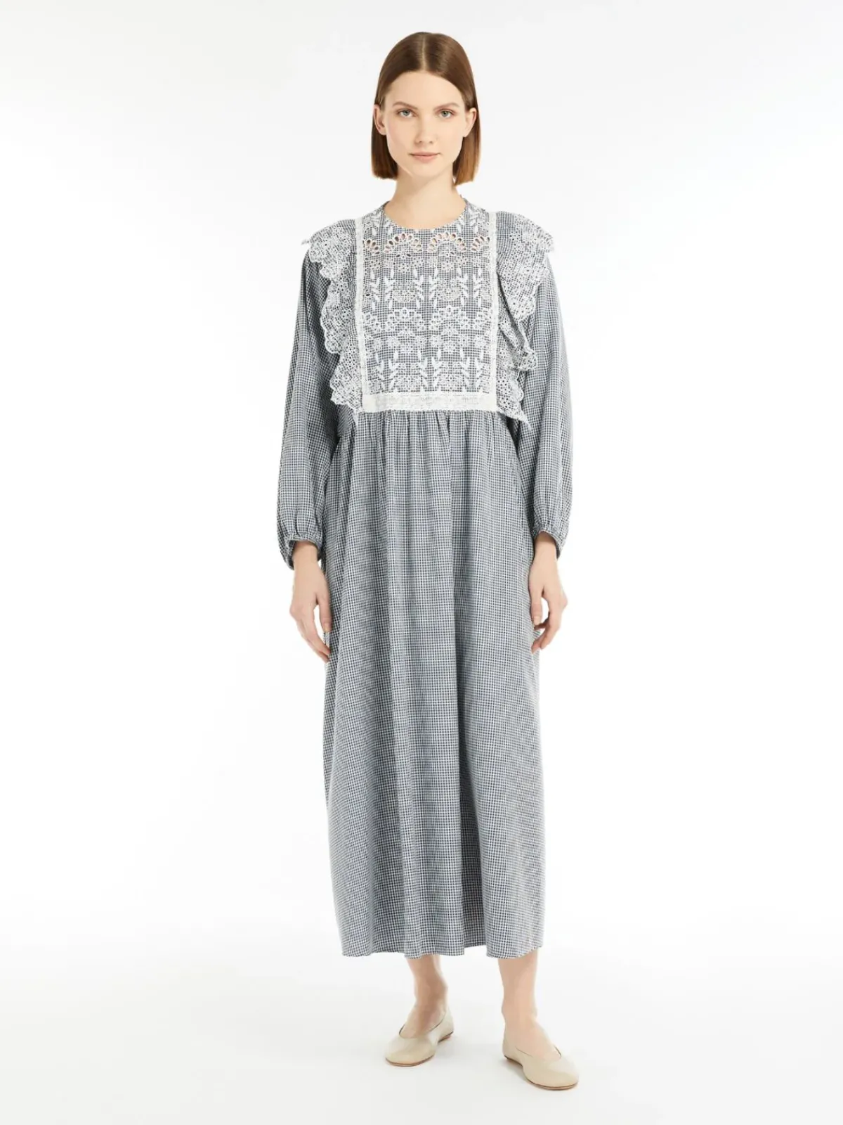Weekend MaxMara MM Abito Dress in Navy Vichy