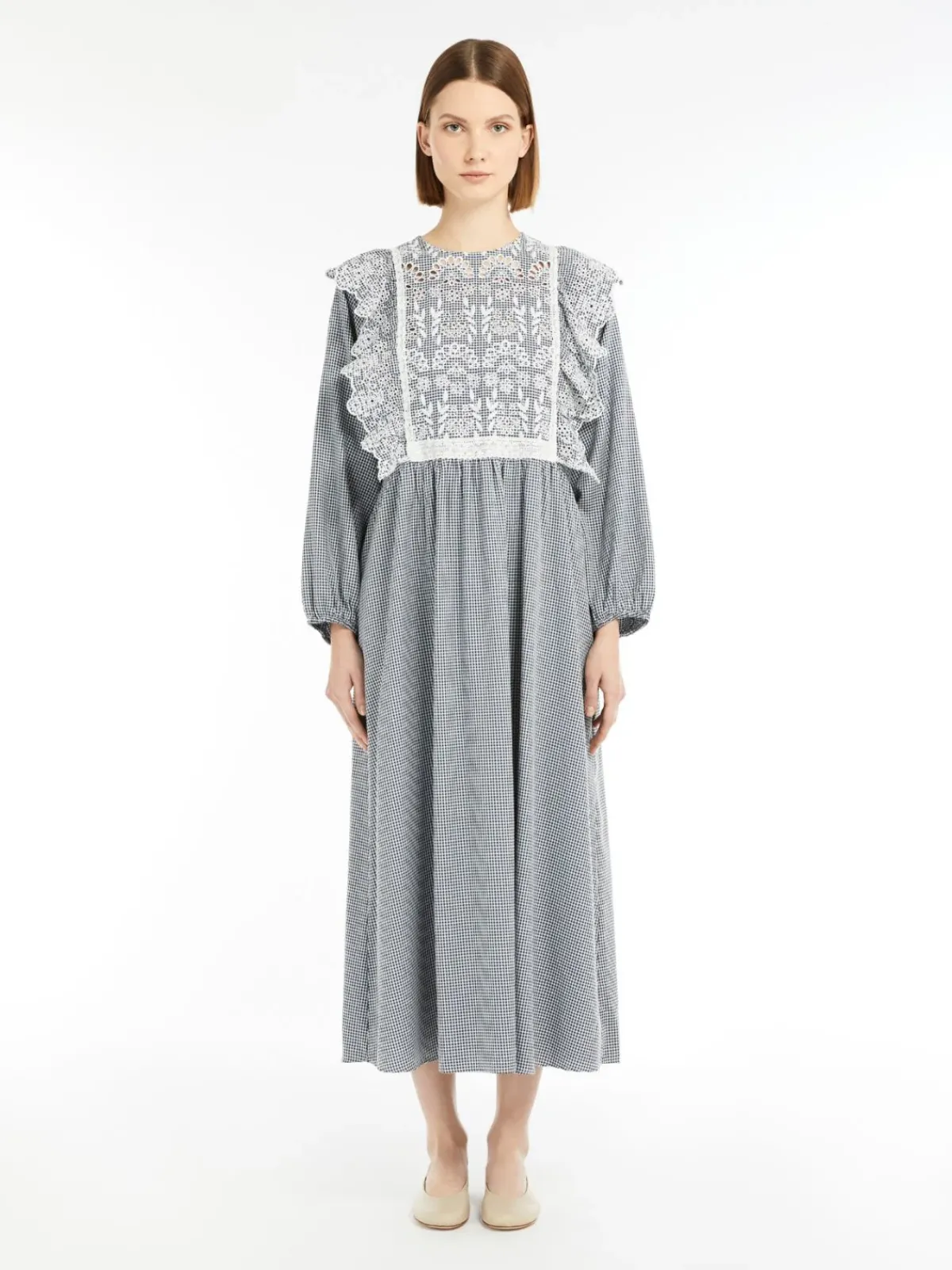 Weekend MaxMara MM Abito Dress in Navy Vichy
