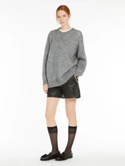Weekend MaxMara MM Antony Lurex Knit in Silver