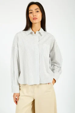 Weekend MaxMara MM Aureo Navy Stripe Shirt