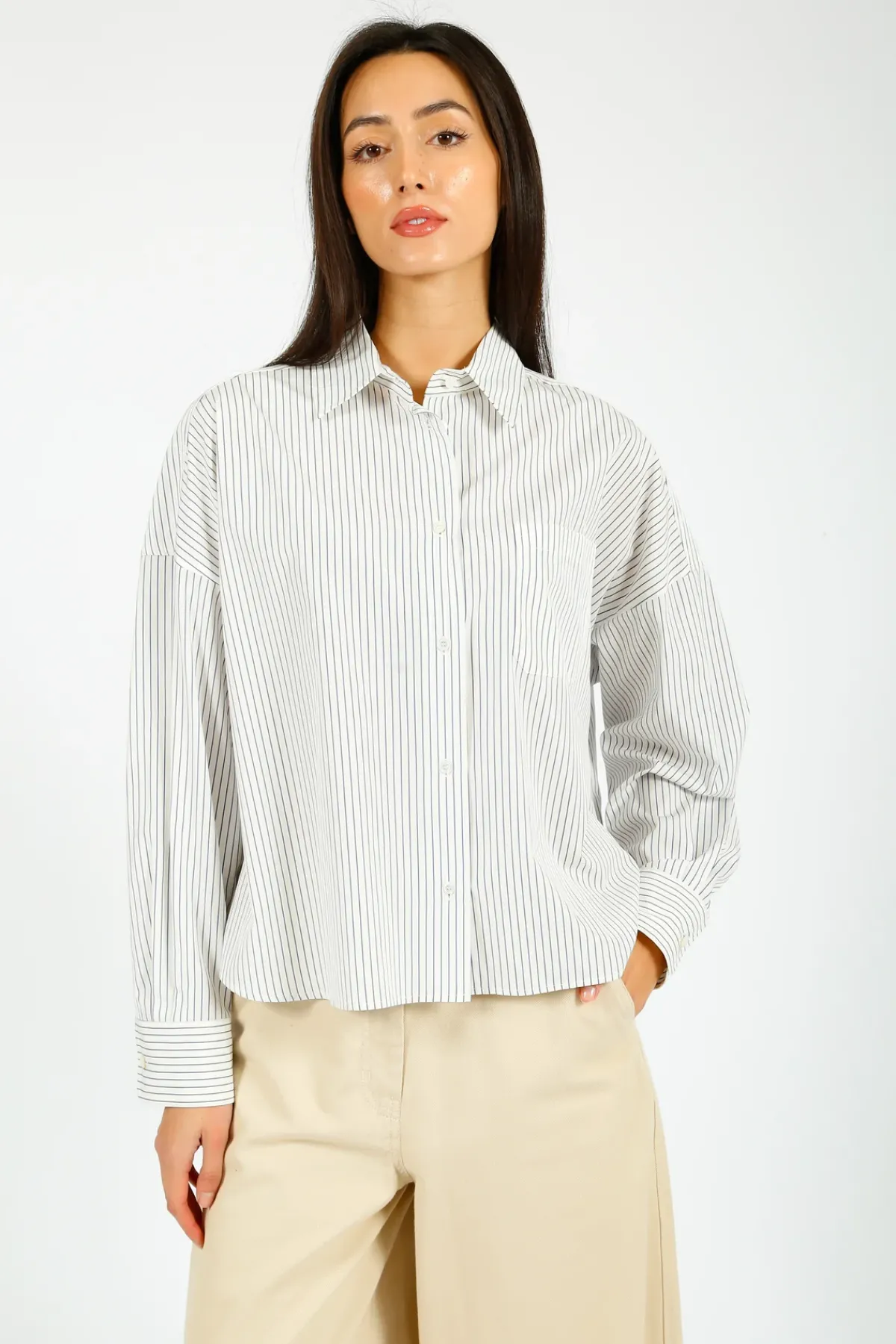 Weekend MaxMara MM Aureo Navy Stripe Shirt