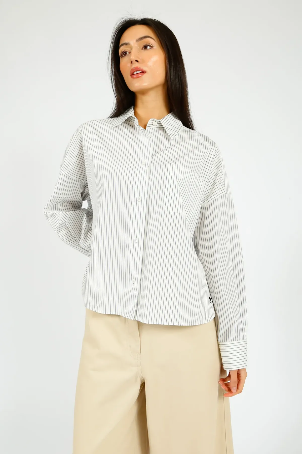 Weekend MaxMara MM Aureo Navy Stripe Shirt