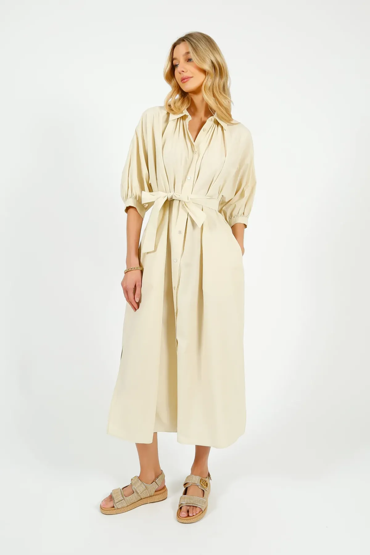 Weekend MaxMara MM Catone Dress in Ivory