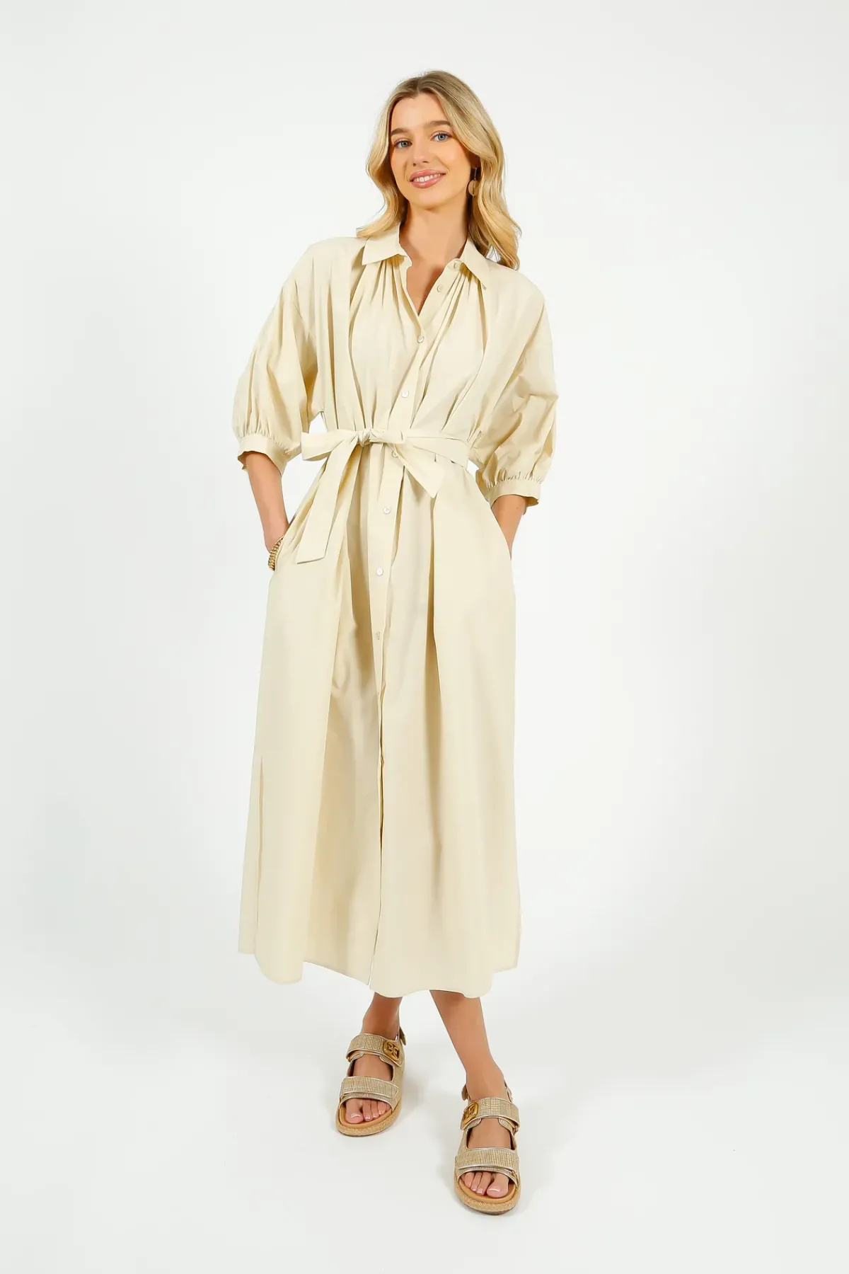 Weekend MaxMara MM Catone Dress in Ivory