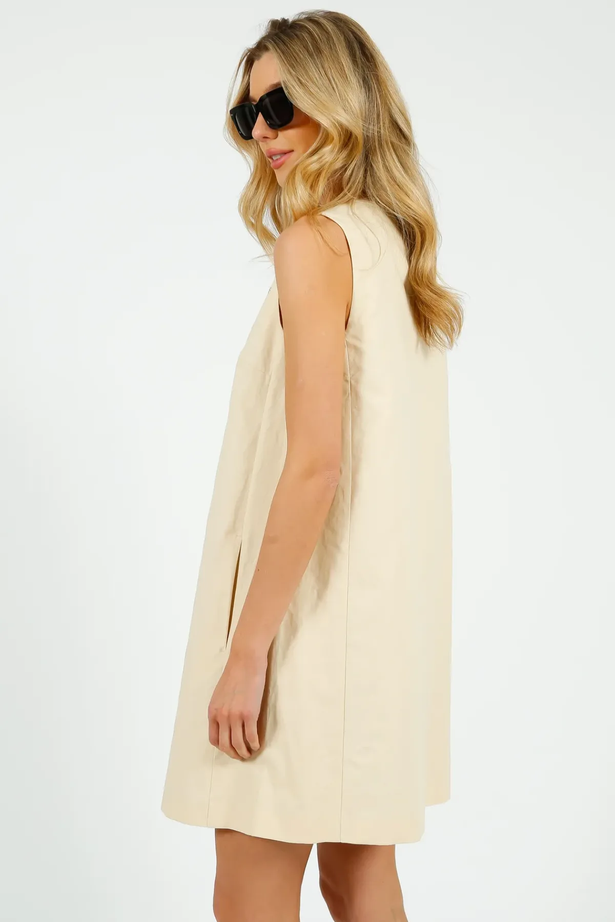 Weekend MaxMara MM Donald Dress in Ivory Geometric