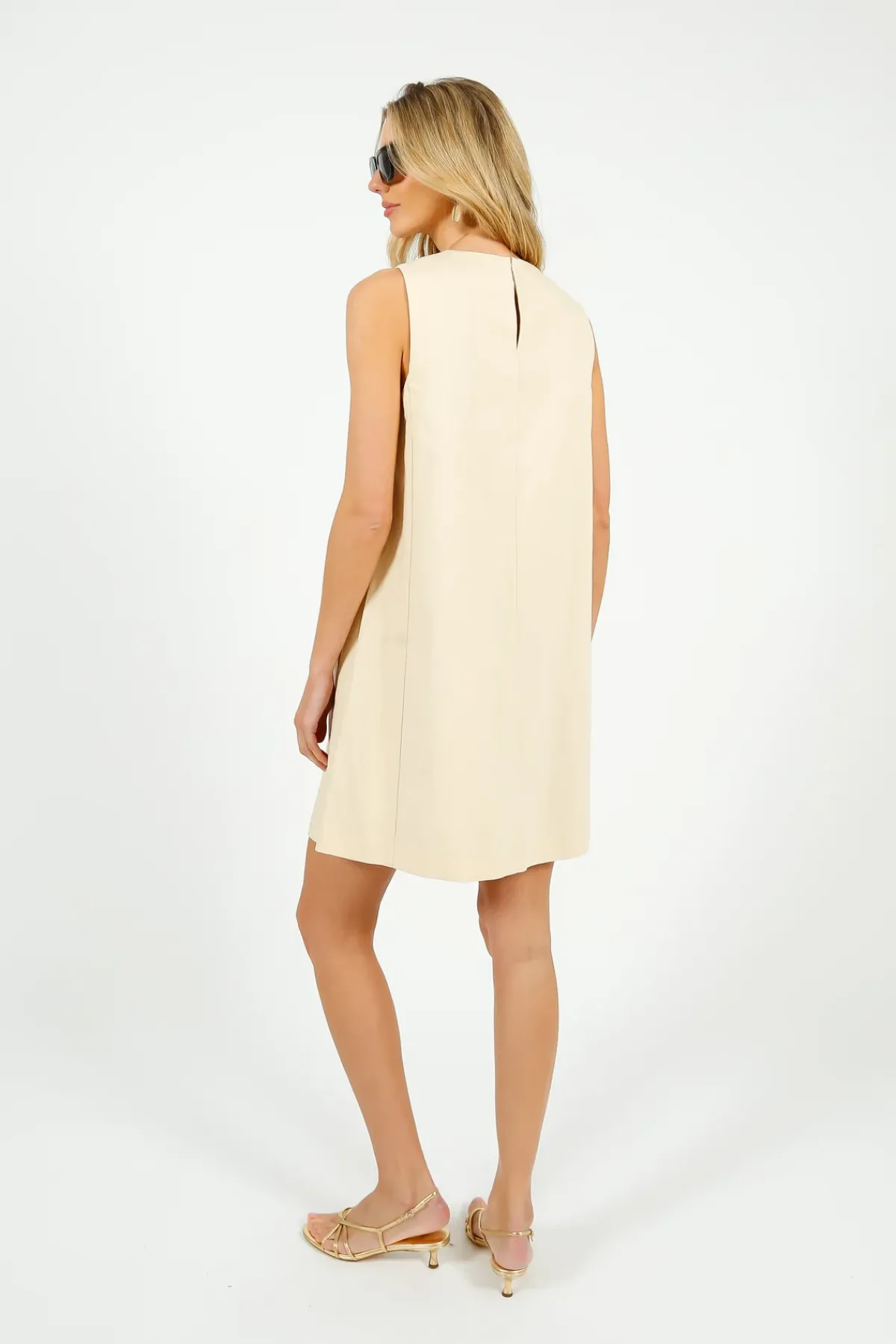 Weekend MaxMara MM Donald Dress in Ivory Geometric
