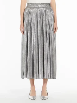 Weekend MaxMara MM Gamma Skirt in Silver