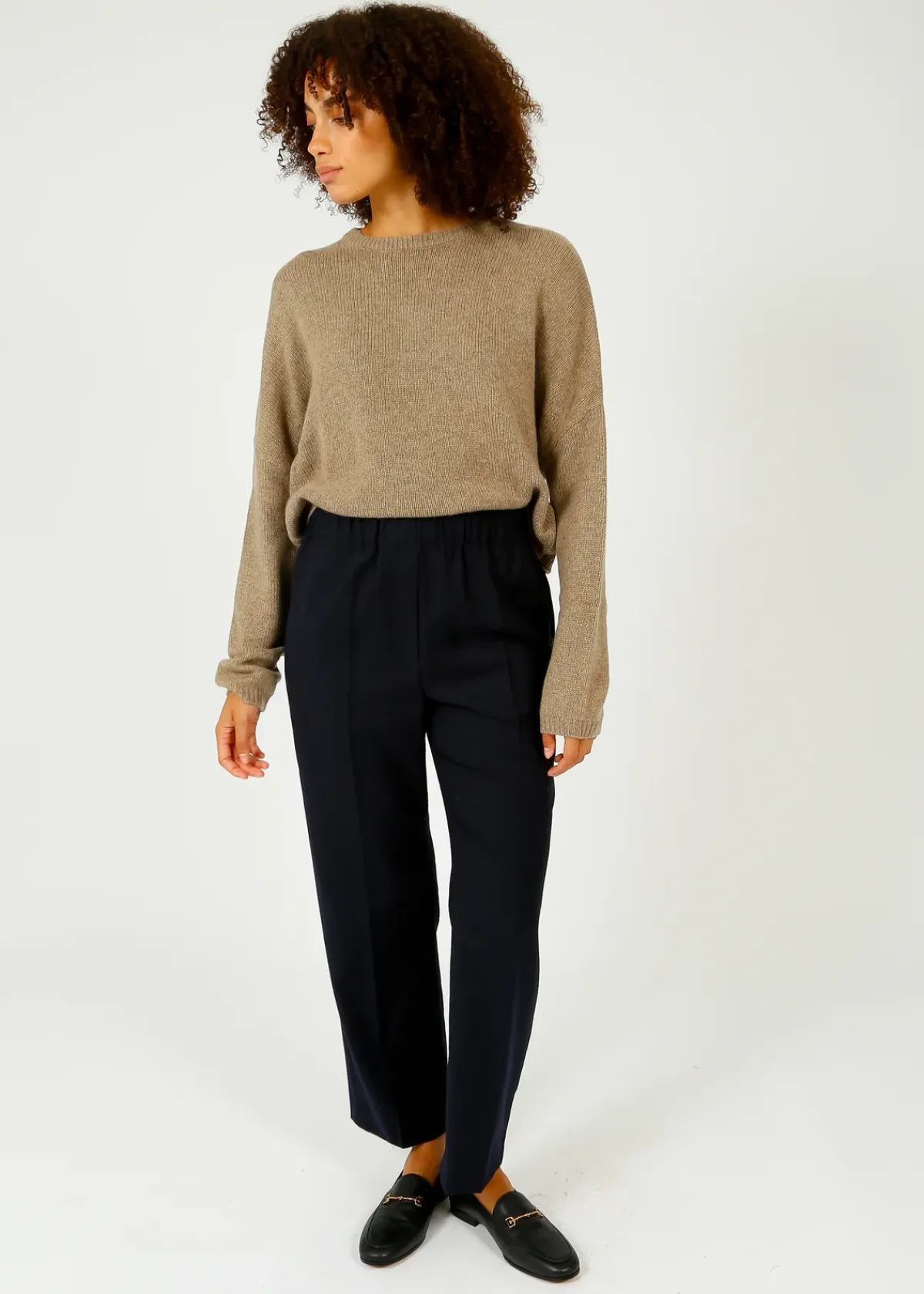 Weekend MaxMara MM Hateley Flannel Trousers in Navy