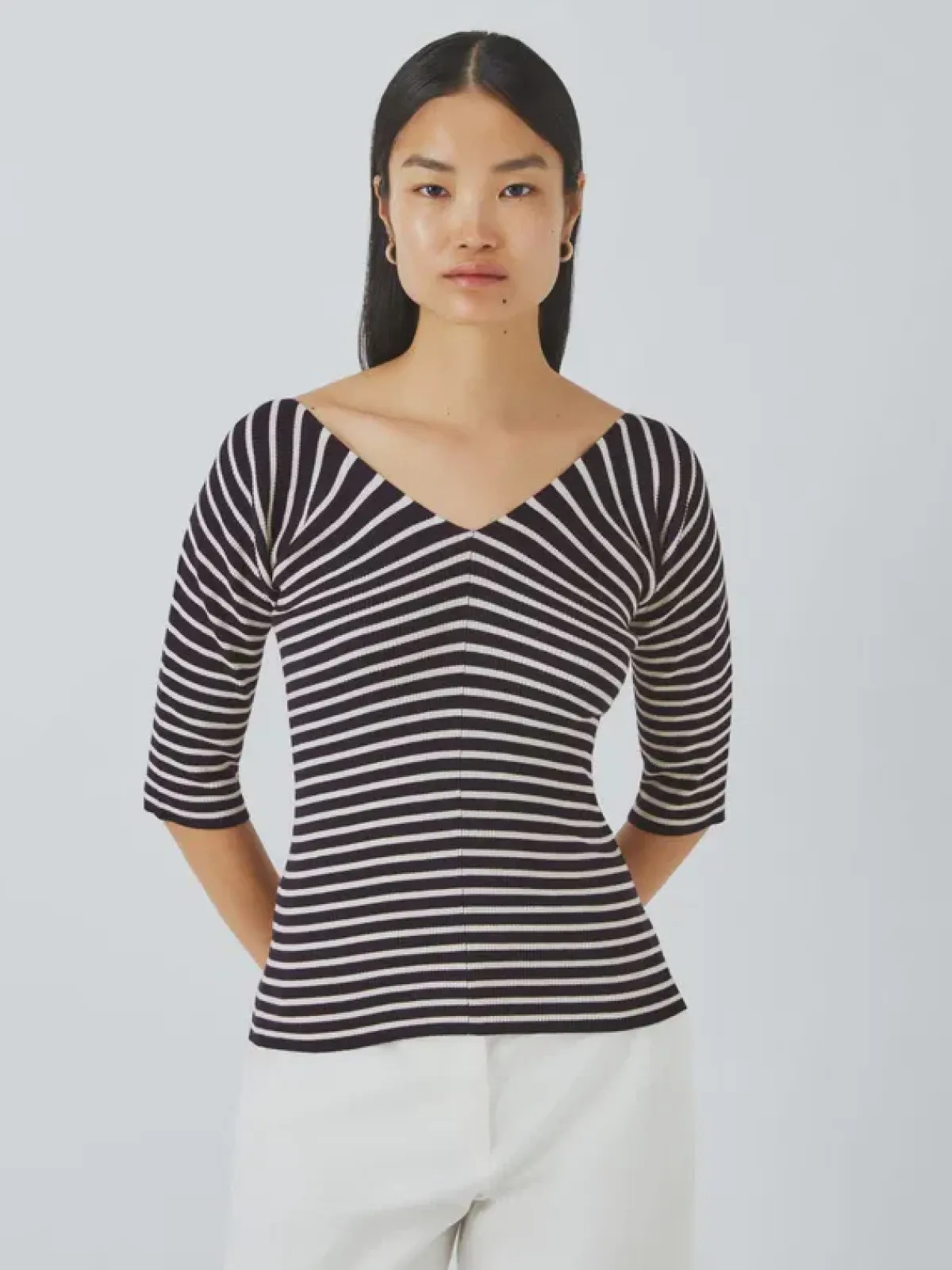 Weekend MaxMara MM Oceano Striped Top in Navy