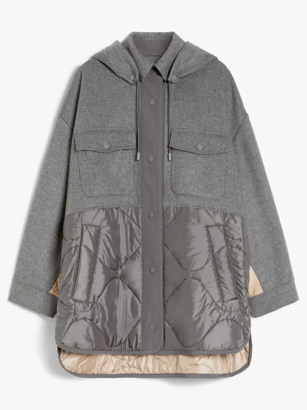 Weekend MaxMara MM Ossola Quited Jacket in Medium Grey
