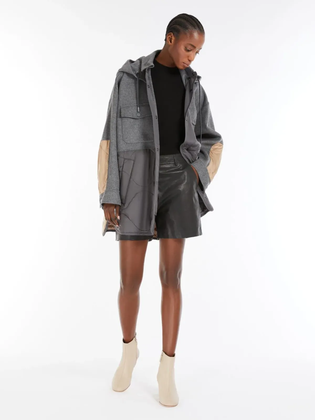 Weekend MaxMara MM Ossola Quited Jacket in Medium Grey