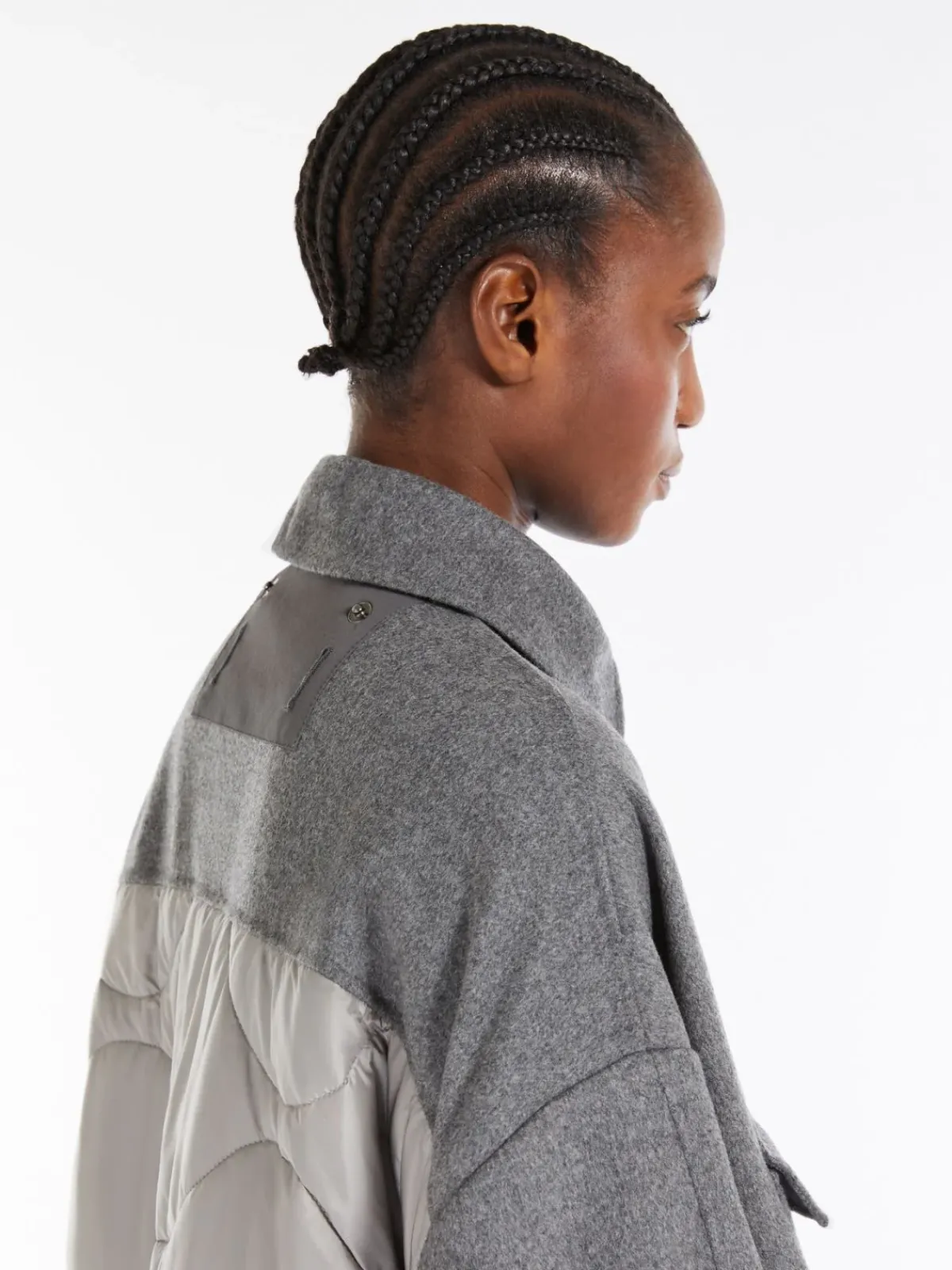 Weekend MaxMara MM Ossola Quited Jacket in Medium Grey