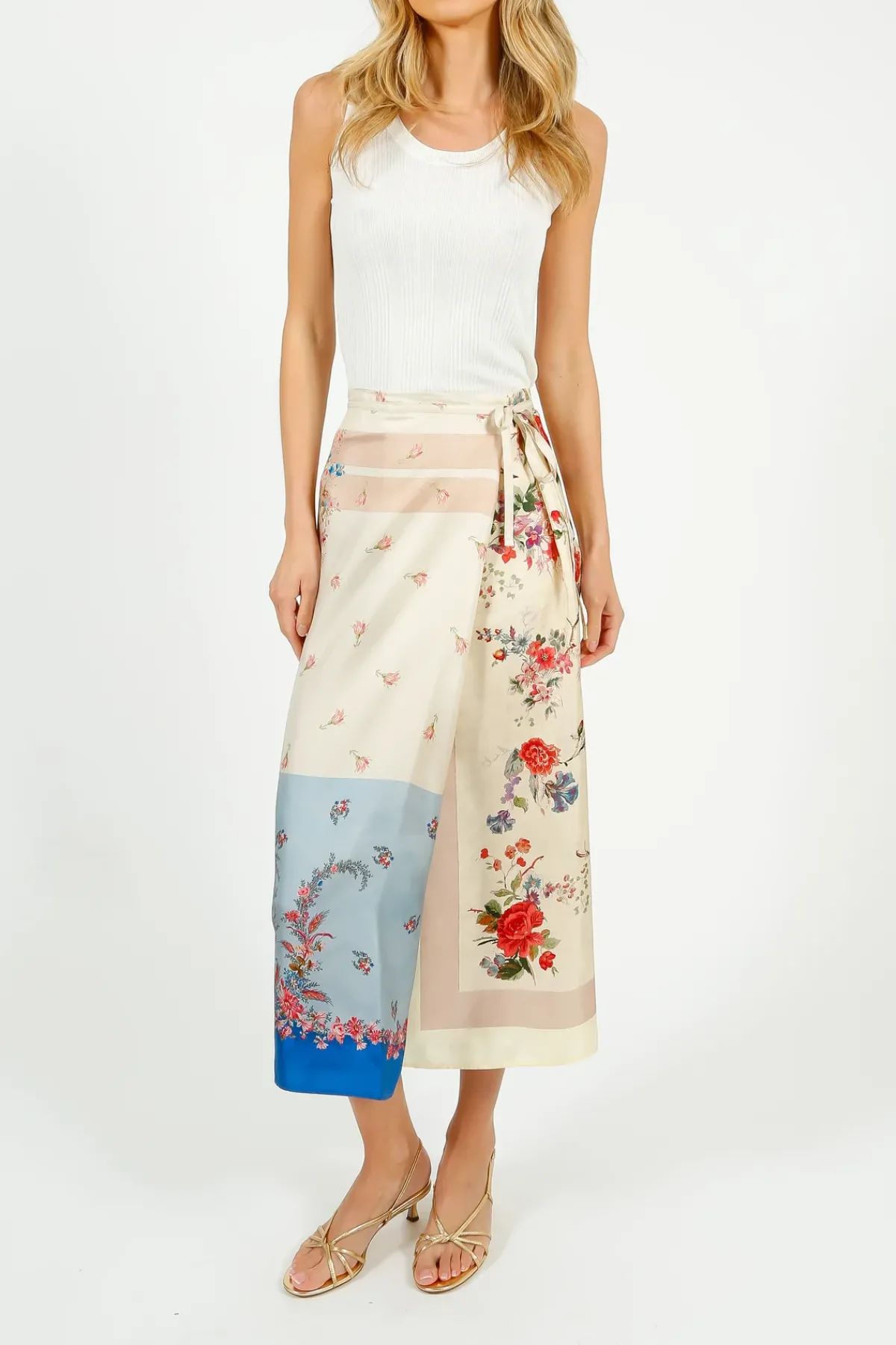 Weekend MaxMara MM Peggi Printed Skirt in Ivory