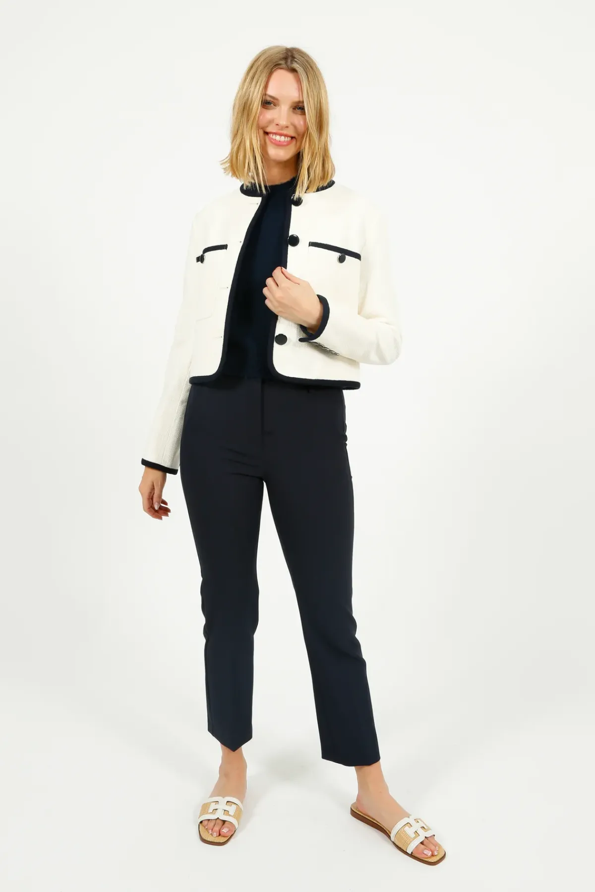 Weekend MaxMara MM Rana Trousers in Navy
