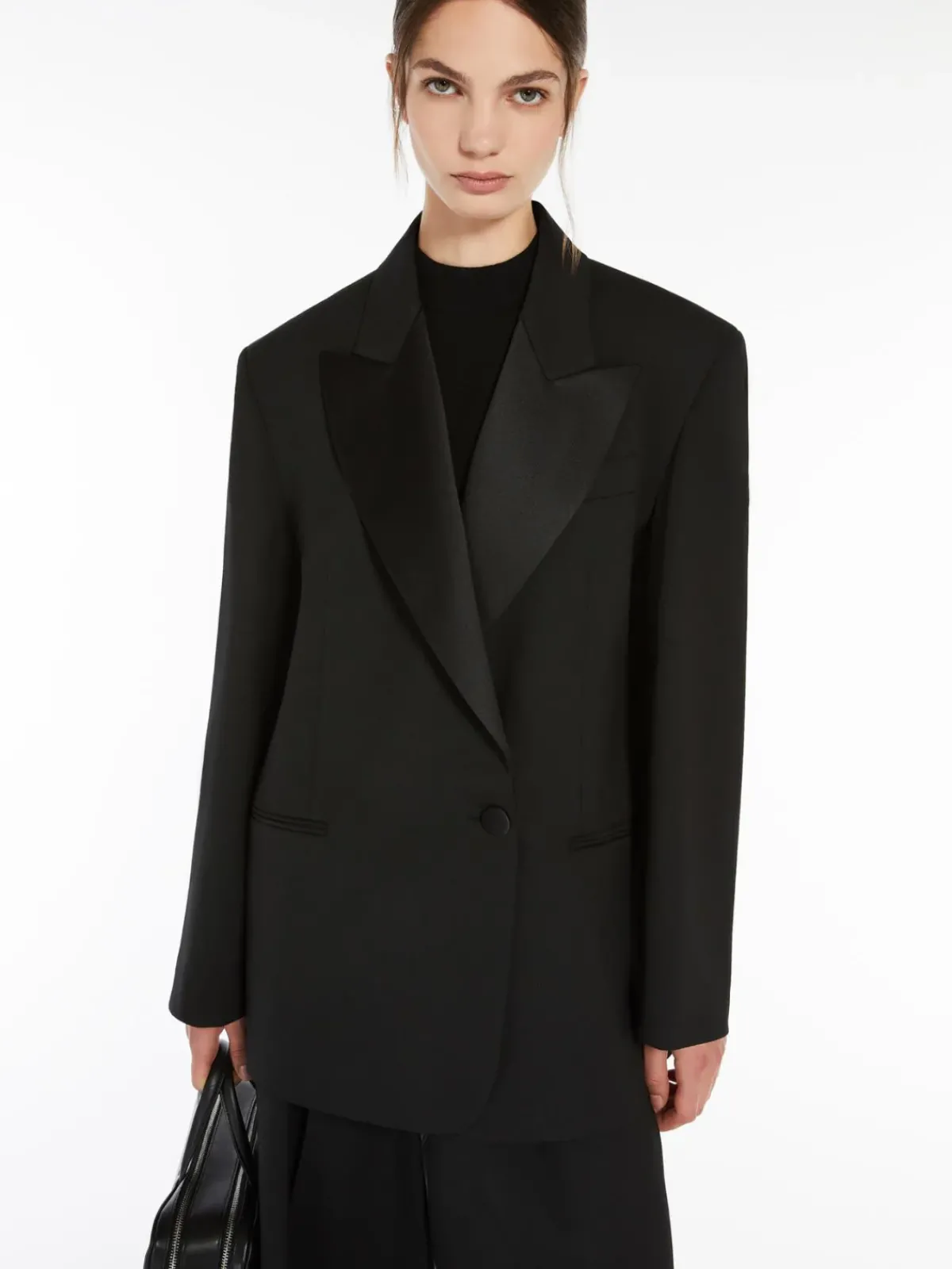 Weekend MaxMara MM Sava Tux Jacket in Black