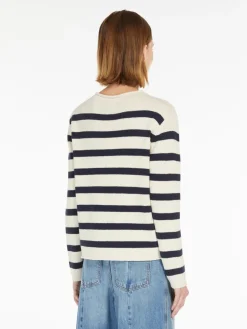 Weekend MaxMara MM Vibo Stripe Knit in Navy