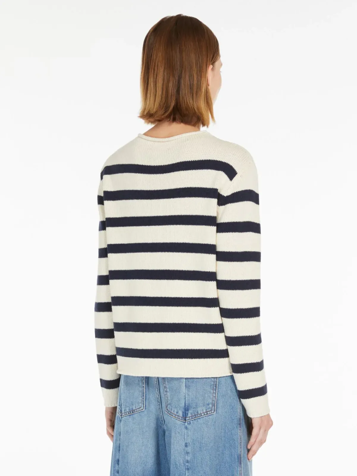 Weekend MaxMara MM Vibo Stripe Knit in Navy