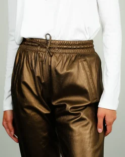 Oakwood OW Gift Leather Trousers in Metallic