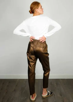 Oakwood OW Gift Leather Trousers in Metallic