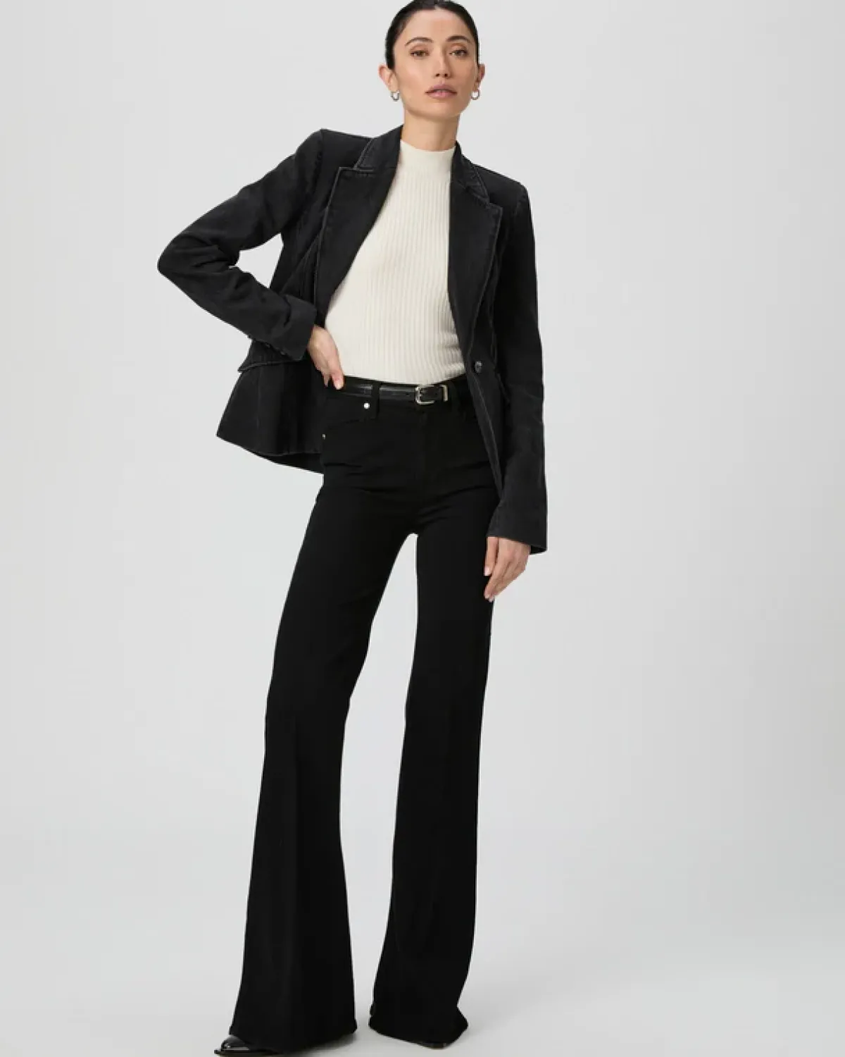 Paige Carmen Blazer in Evening Onyx