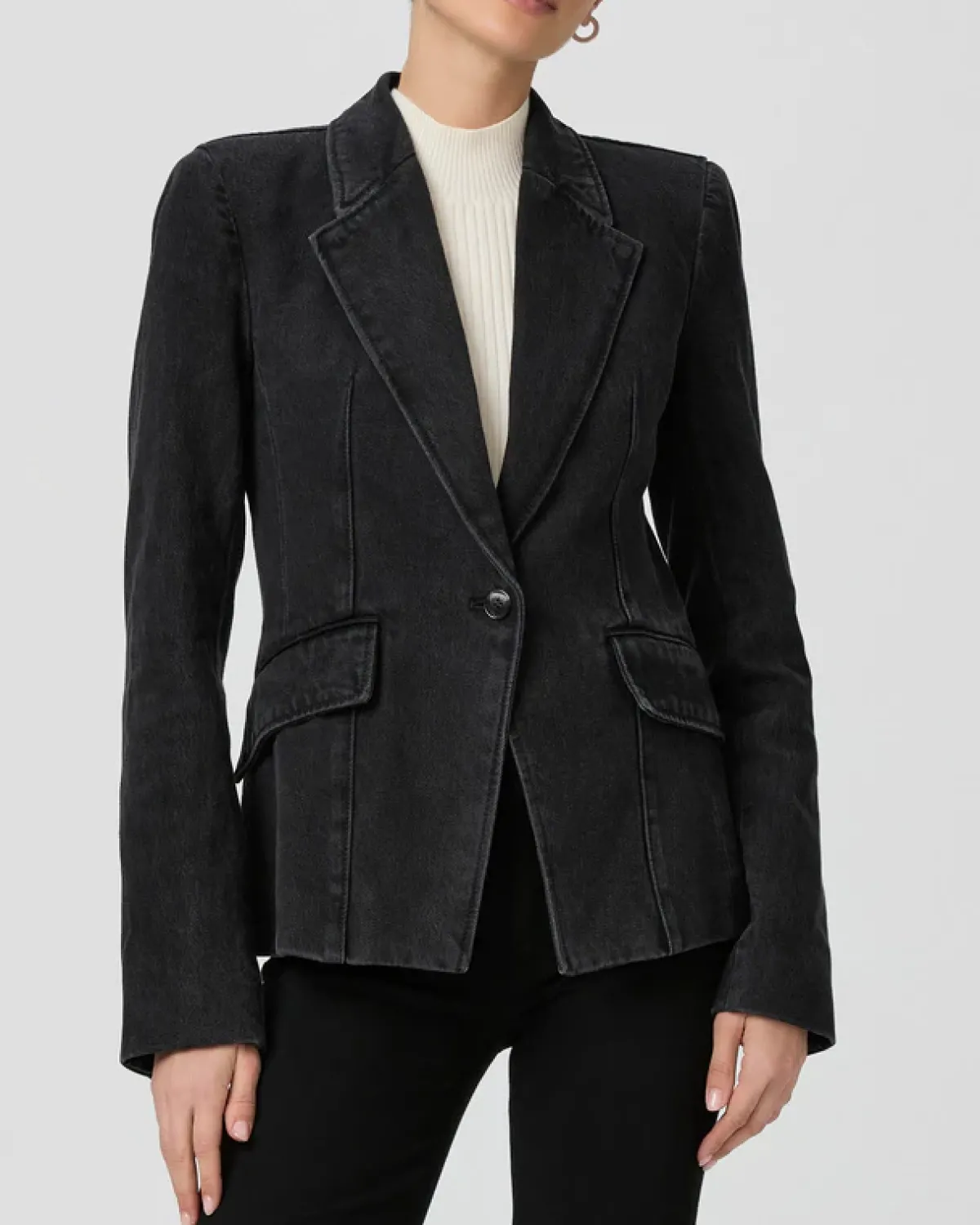 Paige Carmen Blazer in Evening Onyx