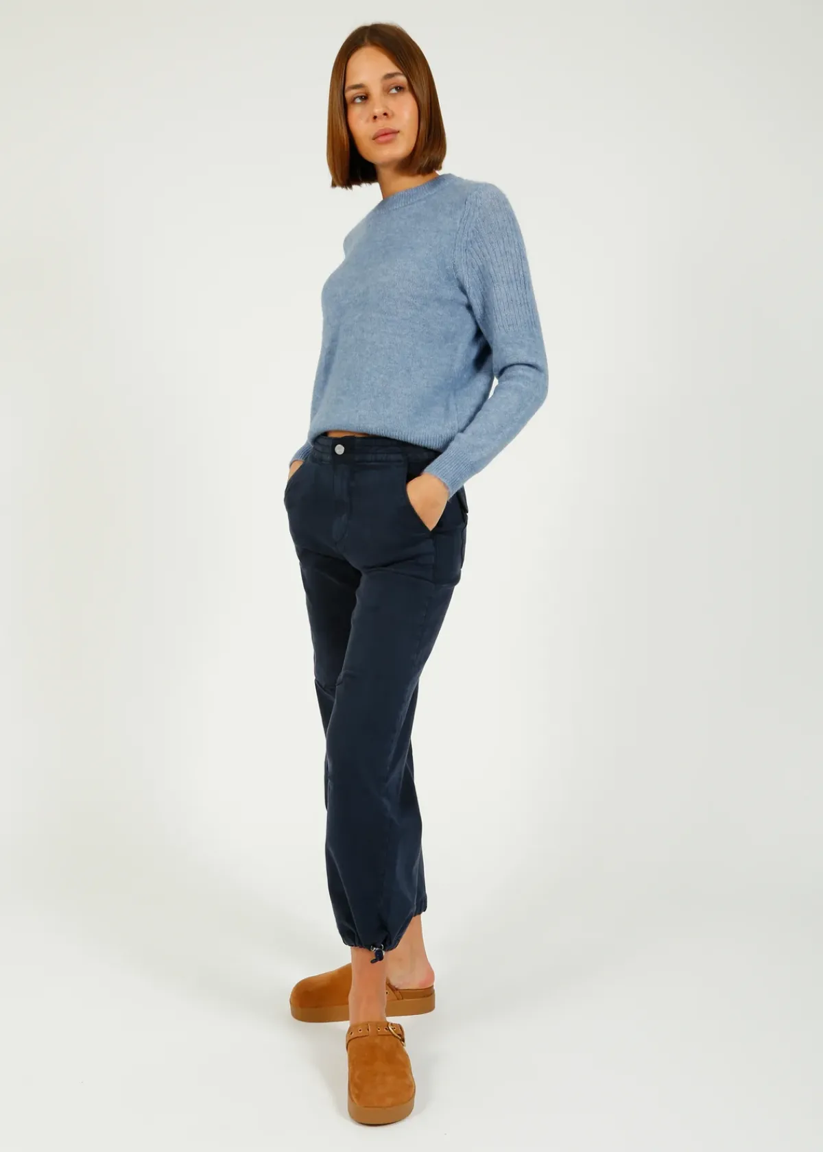 Paige Reid Jogger in Vintage Navy Seascape