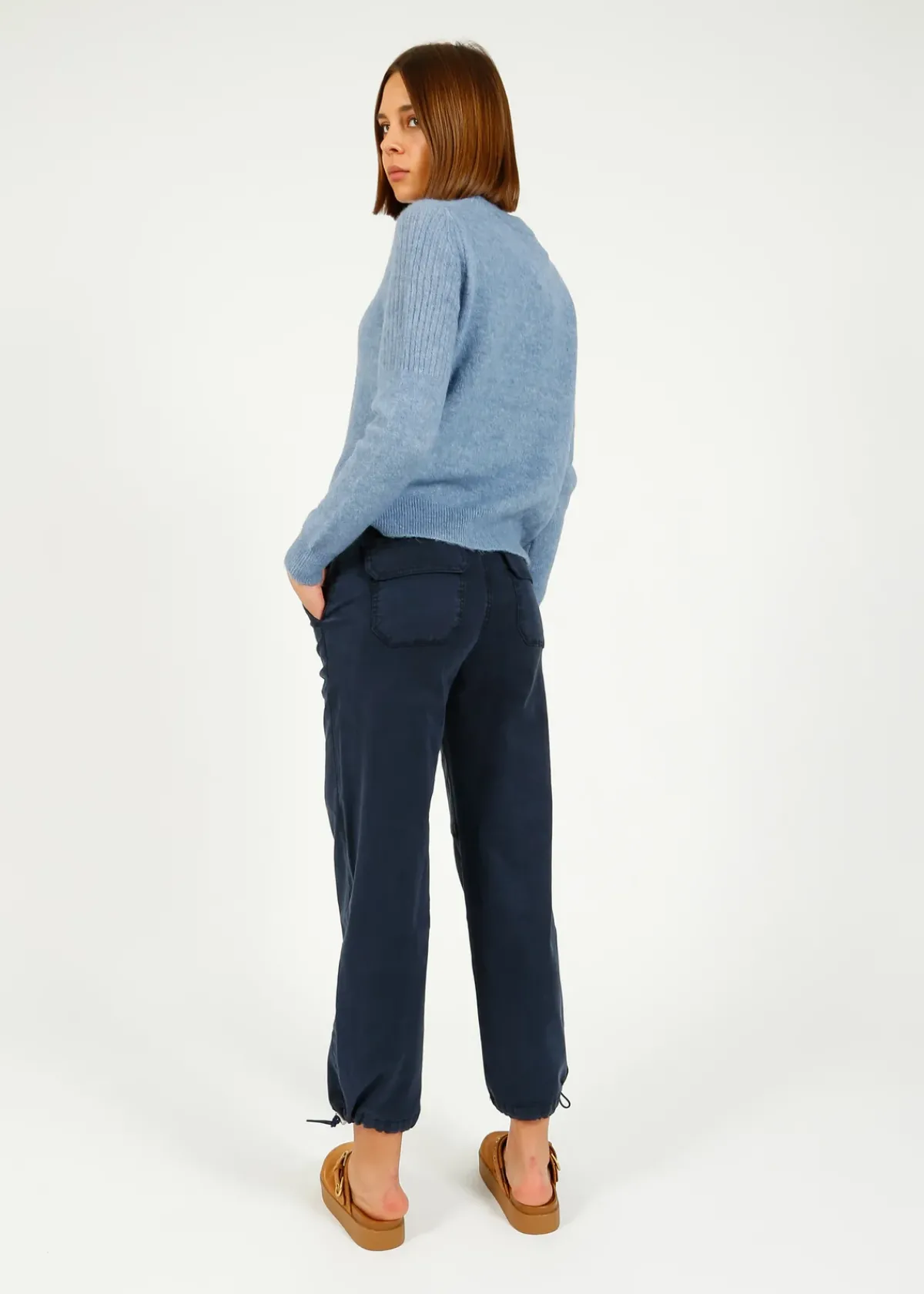 Paige Reid Jogger in Vintage Navy Seascape