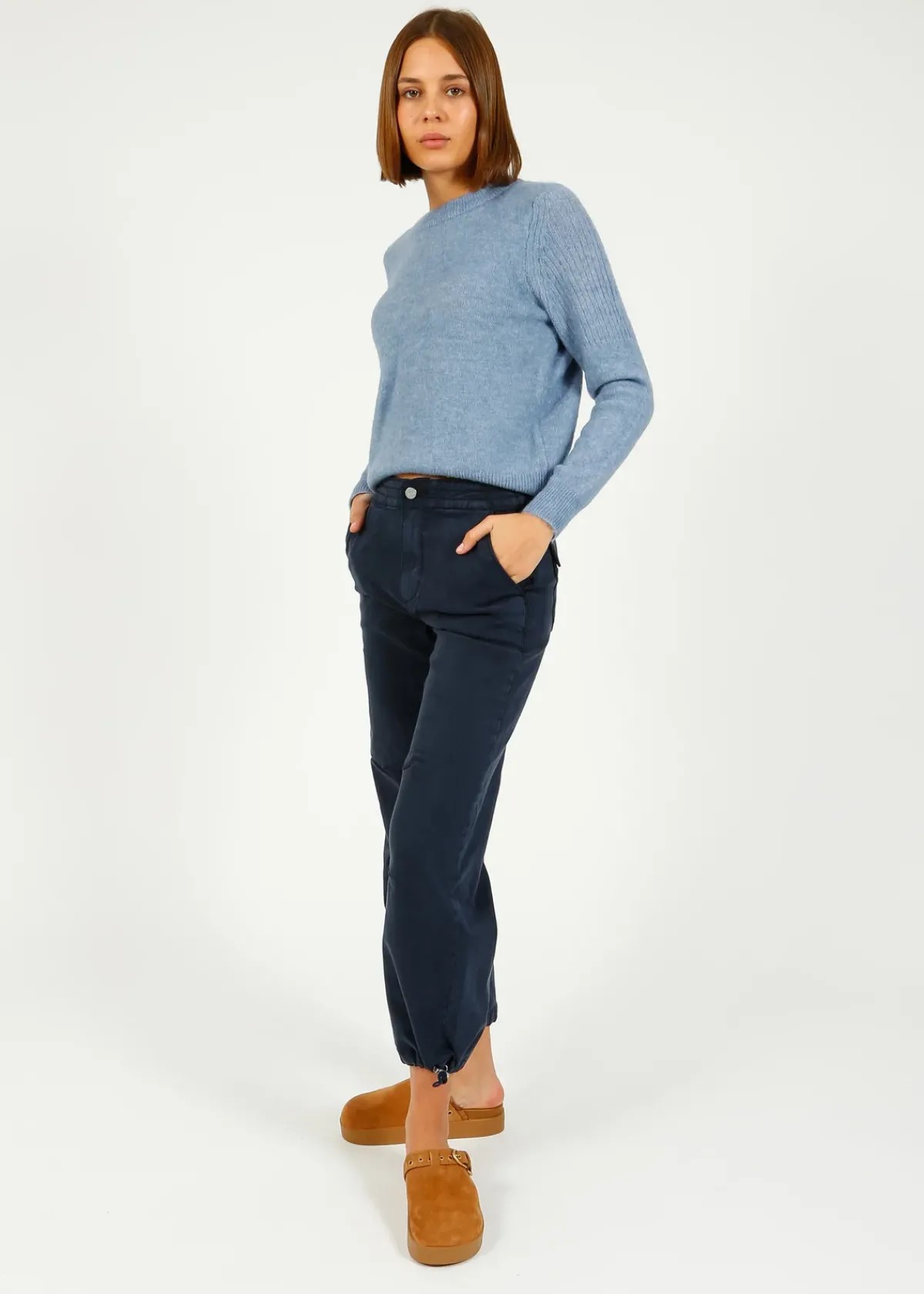 Paige Reid Jogger in Vintage Navy Seascape