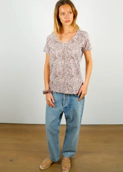 PARK Cotton V Neck in Leopard