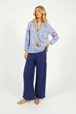 Place Du Soleil PDS 309 Lila Print Top