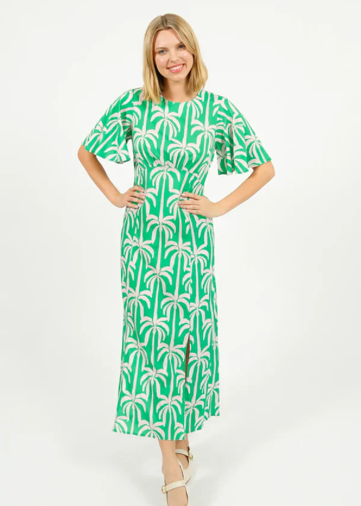 Primrose Park PP Gini Dress in Palm Tower Green