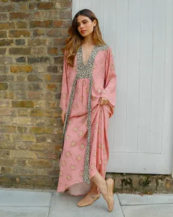 Primrose Park PP Lulu Dress in Wavy Sun Shell Pink/Leo Brown